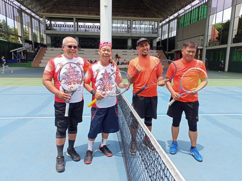 Tim Tenis Lapangan PWI Kalteng Juara Pool C dan Melaju ke Babak Semifinal Porwanas XIII di Malang, Jawa Timur