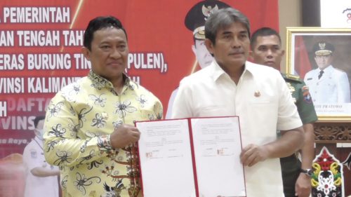 Dalam Rangka Menekan Inflasi, Pemprov Kalteng Launching Beras Lokal Teksutr Karau Cap Siam Kahayan dan Tekstur Pulen Cap Burung Tingang