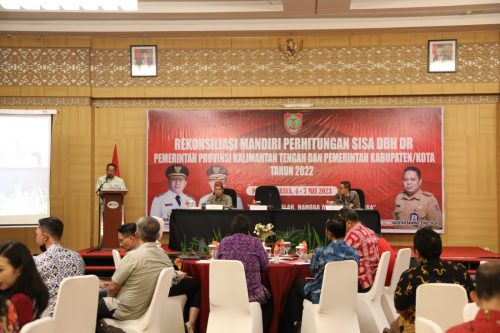 Sekda Kalteng Nuryakin Buka Rekonsiliasi Mandiri Penggunaan Dana Bagi Hasil Dana Reboisasi Tahun 2022