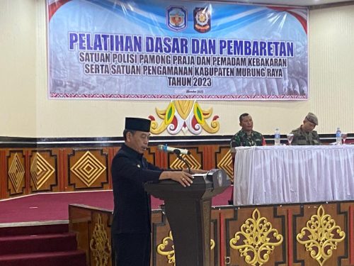 Plt. Sekda Murung Raya Buka Pelatihan Dasar dan Pembaretan Satpol PP, Damkar dan Satpam