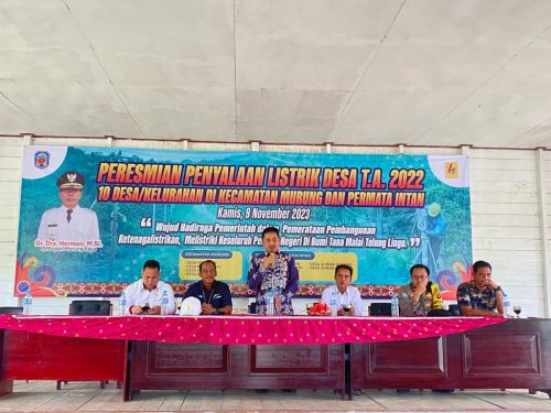 Pemkab Murung Raya Sampaikan Terima Kasih Kepada Kementerian ESDM RI yang Meresmikan Pemasangan Aliran Listrik Melalui Program BPBL