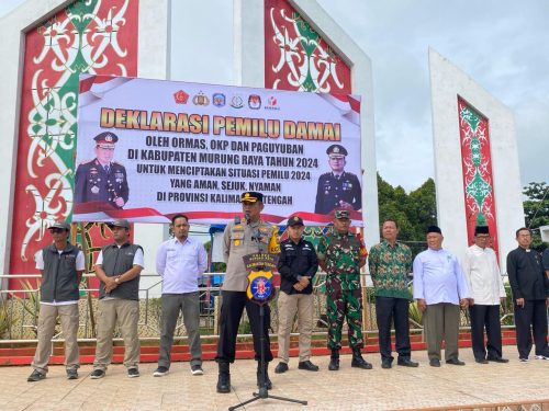 Pemkab Murung Raya Menggelar Deklarasi Pemilu Damai Tahun 2024