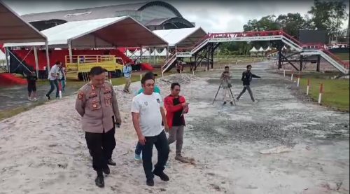 Tinjau Area Sirkuit,  Panitia UCI MTB bersama Dit Pamobvit Polda Kalteng  Gelar Assesment atau Potensi Resiko Bahaya