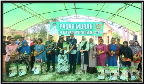 Ditengah Tingginya Harga Bahan Pangan, Pemprov Kalteng Gelar Pasar Murah di Desa Telaga Baru Kabupaten Kotawaringin Timur
