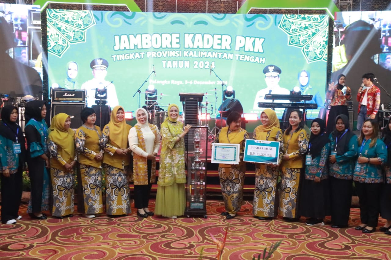 Ketua TP PKK Provinsi Kalteng Tutup Jambore Kader PKK 2024, Kabupaten Pulang Pisau Juara Umum