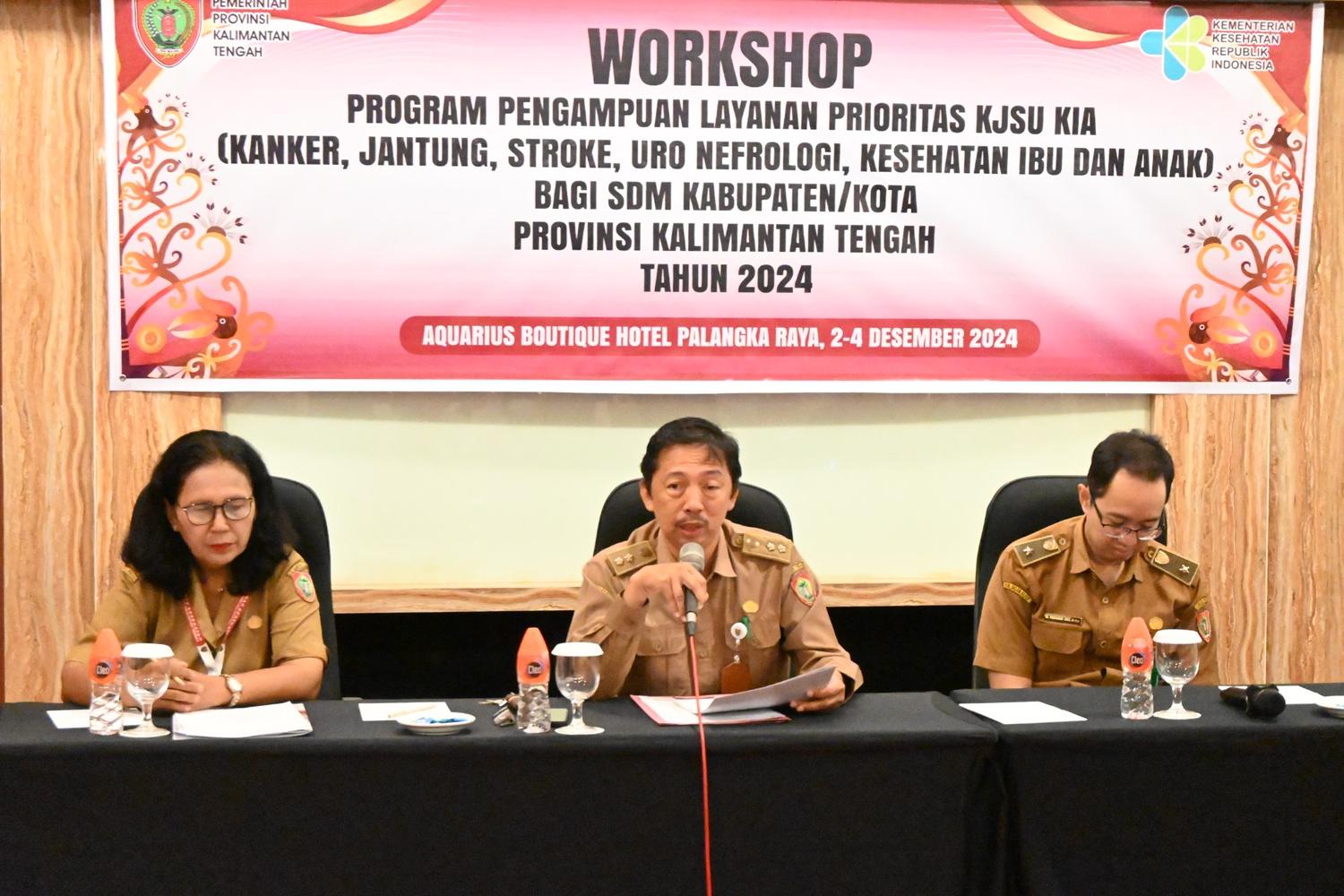 Dinkes Kalteng Gelar Workshop Pengampuan Layanan Prioritas KJSU KIA untuk Tingkatkan Kualitas Pelayanan Kesehatan