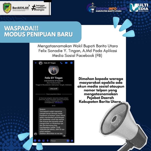 Pemkab Barut Imbau Masyarakat Antisipasi Aksi Penipuan Medsos Mengatasnamakan Pejabat Daerah