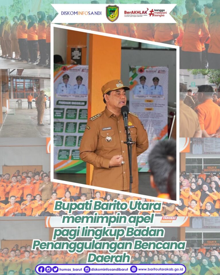 Pimpin Apel Pagi Lingkup BPBD Bupati Barut Berpesan Kesiapsiagaan Hadapi Bulan-Bulan Bencana