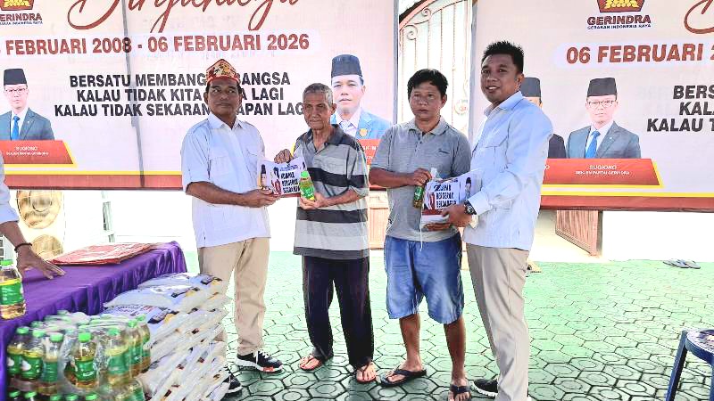 DPC Gerindra Barut Gelar Baksos dan Program LPG Subsidi di HUT ke-18
