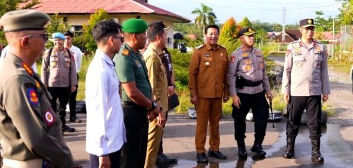 Wakil Bupati Felix Sonadie Y Tingan Sambut Kunjungan Wakapolda Kalteng