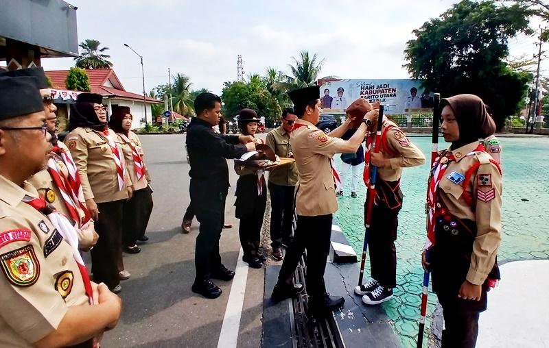 Bupati Shalahuddin Lepas Kontingen Pramuka Barito Utara Menuju Jamnas XII 2026